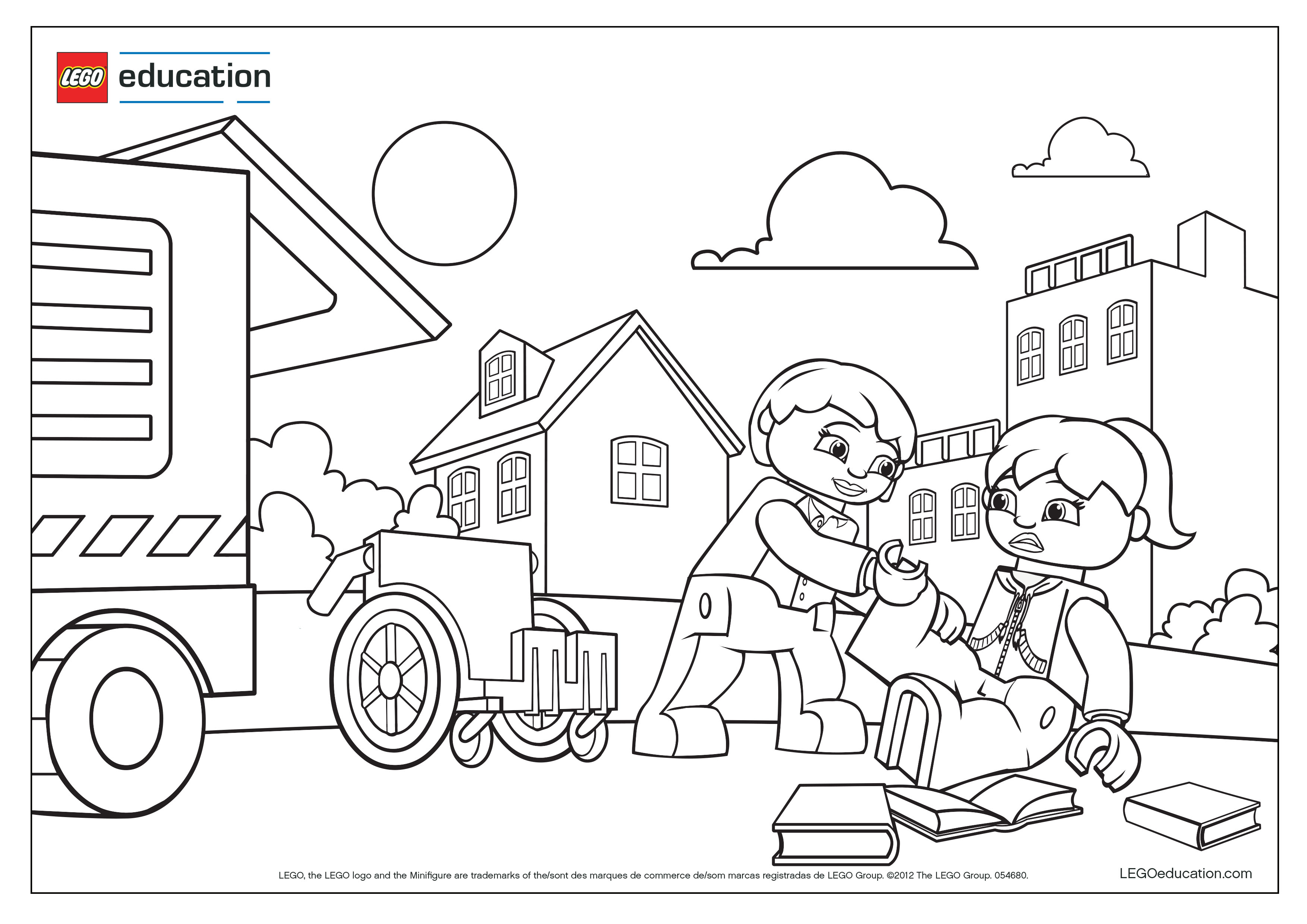 Preschool Colouring Pages Support Lego Education